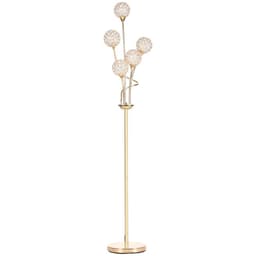 image-K9 Crystal Floor Lamp for Living Room, 5 Light Upright Standing Lamp, Gold