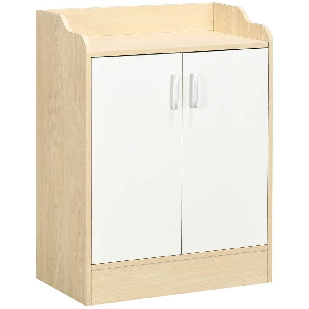 image-Shoe Cabinet 2 Door Shoe Storage Cabinet with 3 Shelves for 9 pairs of shoes