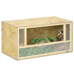 image-PawHut 80cm Reptile Terrarium Vivarium w/ Glass Sliding Doors, Breathable Mesh