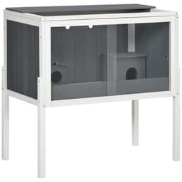 image-PawHut Wooden Hamster Cage for Dwarf Hamsters, Gerbils, Rutin Chicken w/ Shelf