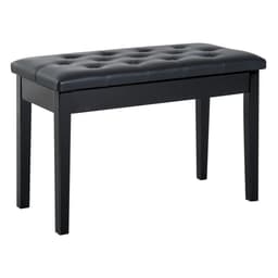 image-Classic Digital Keyboard Piano Bench Makeup Padded Seat Stool Solid Wood Black