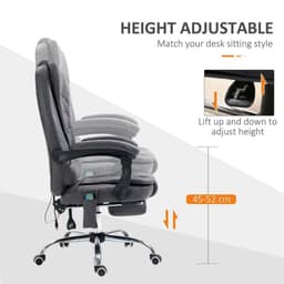 image-Vintage High Back Heated Massage Office Chair w/ 6 Vibration Points, Dark Grey