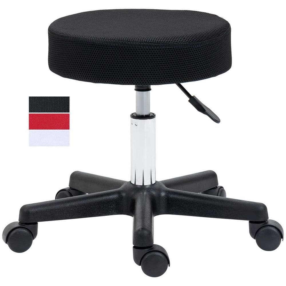 image-Swivel Salon Stool Adjustable Beauty Facial Tattoo Spa Chair Seat w/ 3 Covers