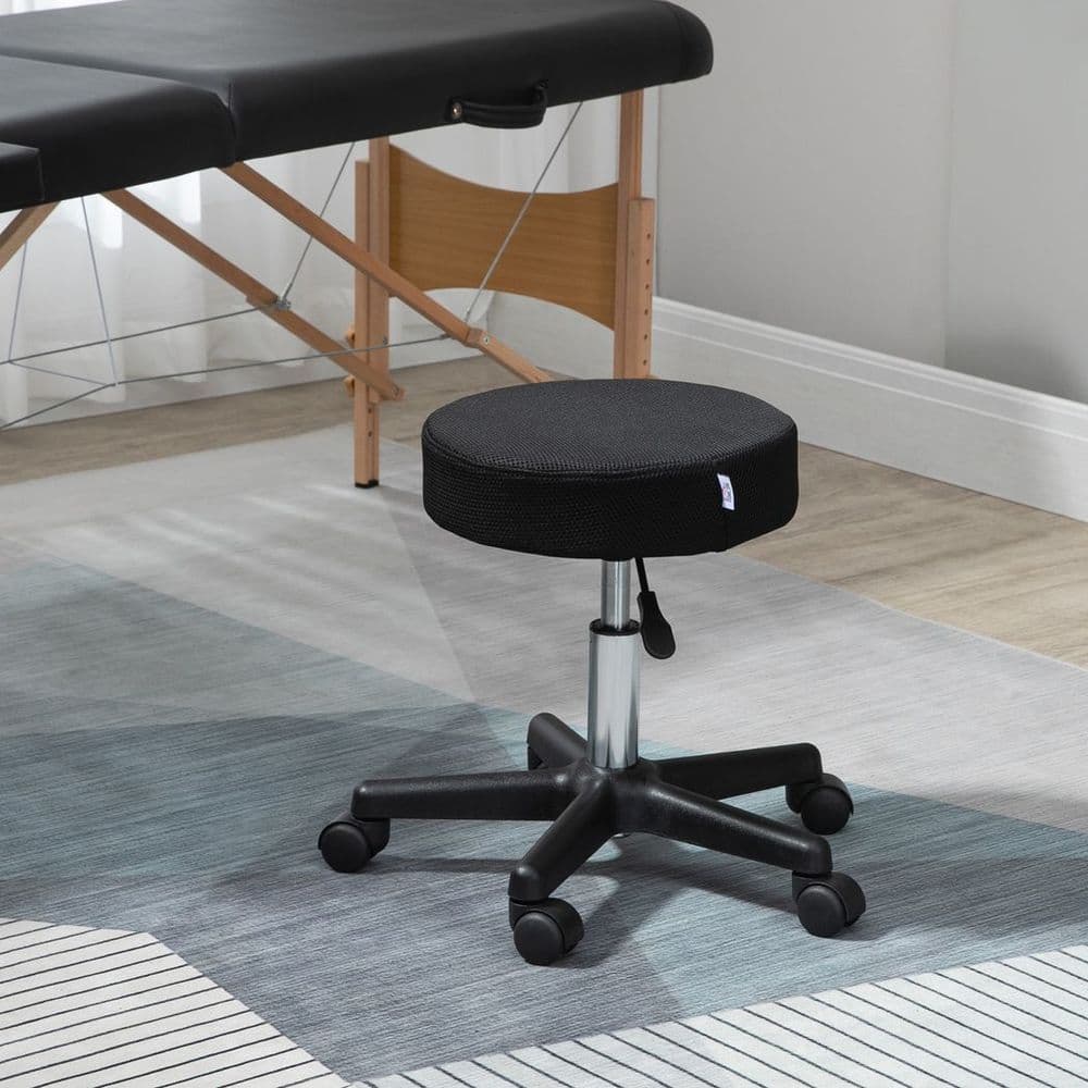 image-Swivel Salon Stool Adjustable Beauty Facial Tattoo Spa Chair Seat w/ 3 Covers