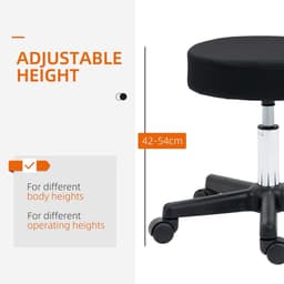 image-Swivel Salon Stool Adjustable Beauty Facial Tattoo Spa Chair Seat w/ 3 Covers