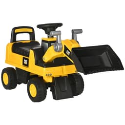 image-HOMCOM CAT Licensed Kids Construction Ride-On w/ Manual Shovel, for 1-3 Years