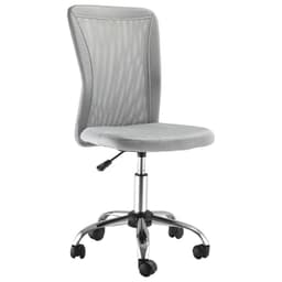 image-Armless Office Chair Ergonomic Padded Height Adjustable Mesh Back 5 Wheels
