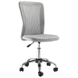 image-Armless Office Chair Ergonomic Padded Height Adjustable Mesh Back 5 Wheels