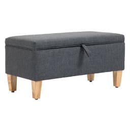 image-Linen Storage Ottoman Footstool for Toy Box, Bed End, Shoe Bench, Seating