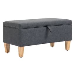 image-Linen Storage Ottoman Footstool for Toy Box, Bed End, Shoe Bench, Seating