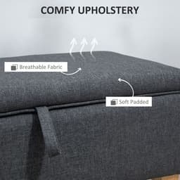 image-Linen Storage Ottoman Footstool for Toy Box, Bed End, Shoe Bench, Seating