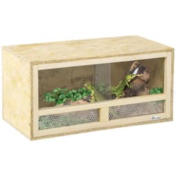image-PawHut Reptile Terrarium w/ Transparent Sliding Doors, Breathable Mesh