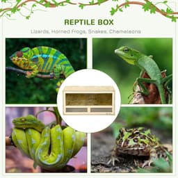 image-PawHut Reptile Terrarium w/ Transparent Sliding Doors, Breathable Mesh