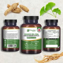 image-Ginkgo Biloba and Korean Ginseng Tablets 8000mg 180 Vegan Tablets by Prowise
