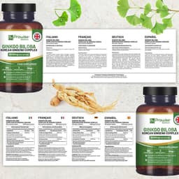 image-Ginkgo Biloba and Korean Ginseng Tablets 8000mg 180 Vegan Tablets by Prowise