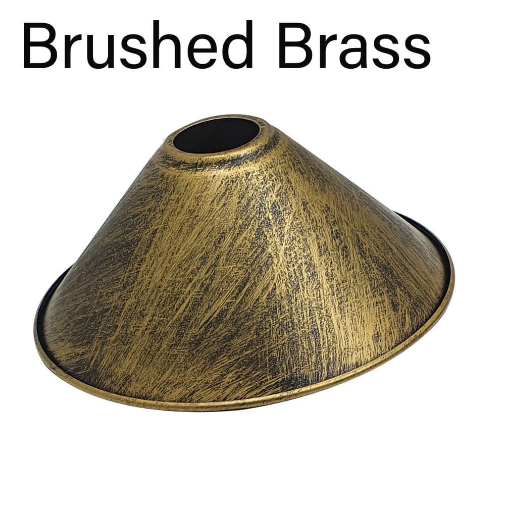 image-220mm x 10cm Cone Light Shades Metal Easy Fit Ceiling Pendant Hanging Wall Lampshade~1383