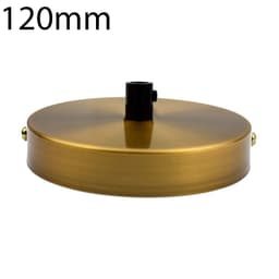 image-LEDSone industrial vintage 1 Outlet Yellow Brass Metal Ceiling Rose 120x25mm~2756
