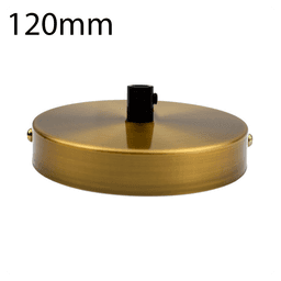 image-LEDSone industrial vintage 1 Outlet Yellow Brass Metal Ceiling Rose 120x25mm~2756