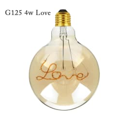 image-LED Soft Light G125 E27 Love 4W Filament Glass Retro Warm White~1042
