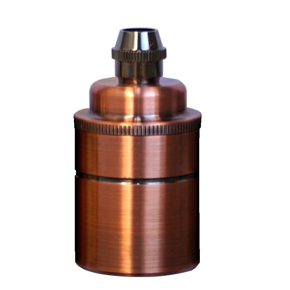 image-Plain Holder Copper E27 Socket Ceramic Light Bulb Holder~2746