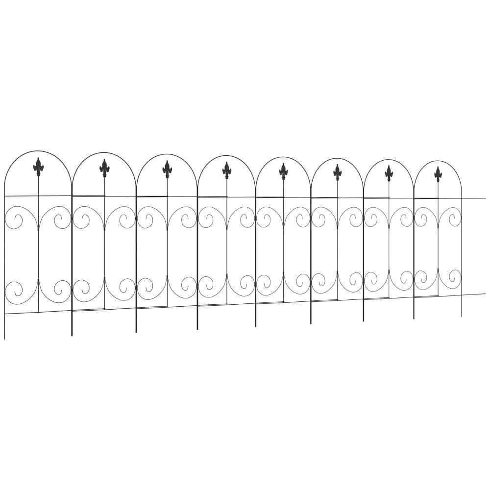 image-8PCs Garden Fencing Panels 44in x 12.5ft Flower Bed Border Edging Animal Barrier
