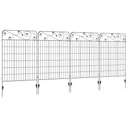 image-4PCs Garden Fencing Panels 43in x 11.5ft Flower Bed Border Edging Animal Barrier