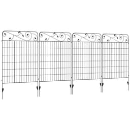 image-4PCs Garden Fencing Panels 43in x 11.5ft Flower Bed Border Edging Animal Barrier