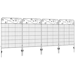 image-4PCs Garden Fencing Panels 43in x 11.5ft Flower Bed Border Edging Animal Barrier