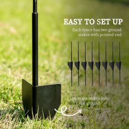 image-4PCs Garden Fencing Panels 43in x 11.5ft Flower Bed Border Edging Animal Barrier