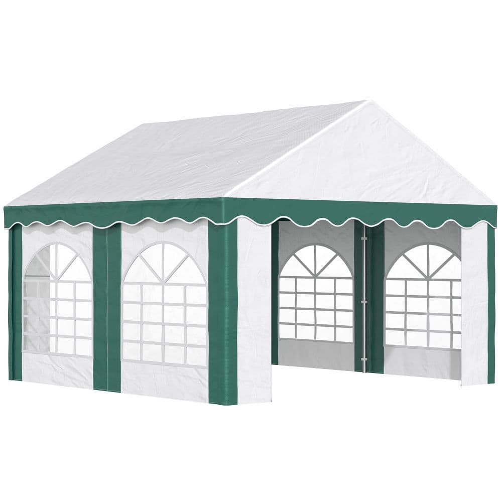 image-4 x 4m Marquee Gazebo, Party Tent with Double Doors for Wedding and Events
