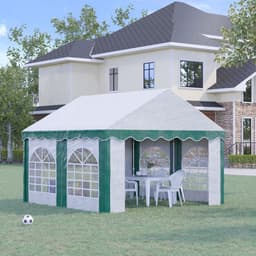 image-4 x 4m Marquee Gazebo, Party Tent with Double Doors for Wedding and Events