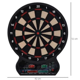 image-Electronic Dartboard LED Digital Score 27 Games with 12 Soft Darts Ready-to-Play