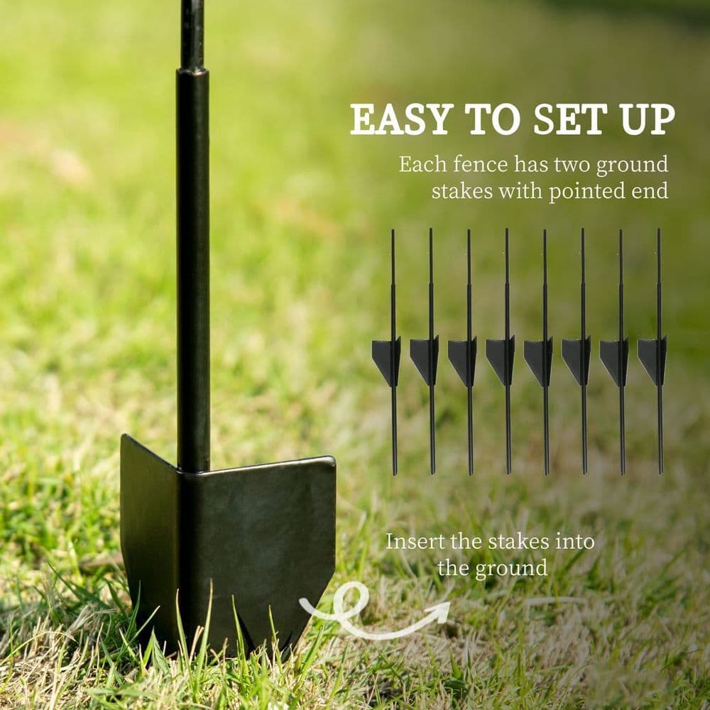 image-Garden Fencing Panels, 43in x 11.5ft Flower Bed Border Edging Animal Barrier