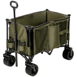image-Folding Garden Trolley Collapsible Camping Trolley Steel Frame Oxford Fabric