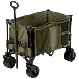 image-Folding Garden Trolley Collapsible Camping Trolley Steel Frame Oxford Fabric