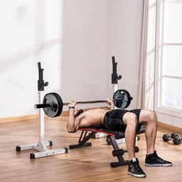 image-Heavy Duty Weight Stand Bar Barbell Squat Stand Power Rack, for Home, Gym