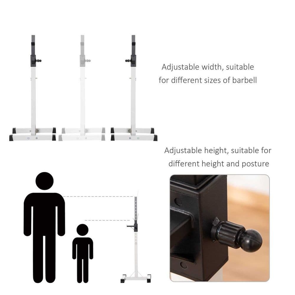 image-Heavy Duty Weight Stand Bar Barbell Squat Stand Power Rack, for Home, Gym