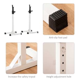 image-Heavy Duty Weight Stand Bar Barbell Squat Stand Power Rack, for Home, Gym