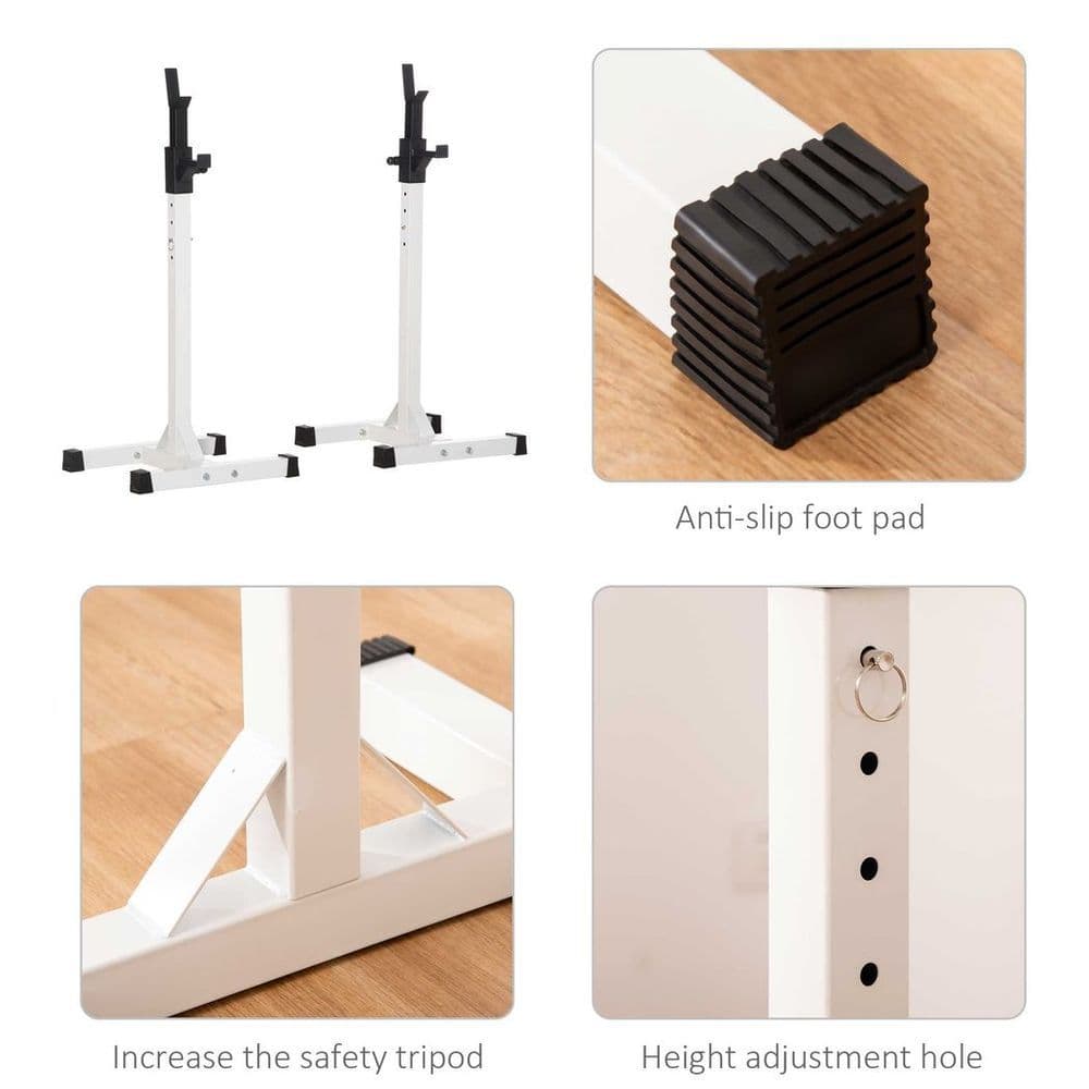 image-Heavy Duty Weight Stand Bar Barbell Squat Stand Power Rack, for Home, Gym