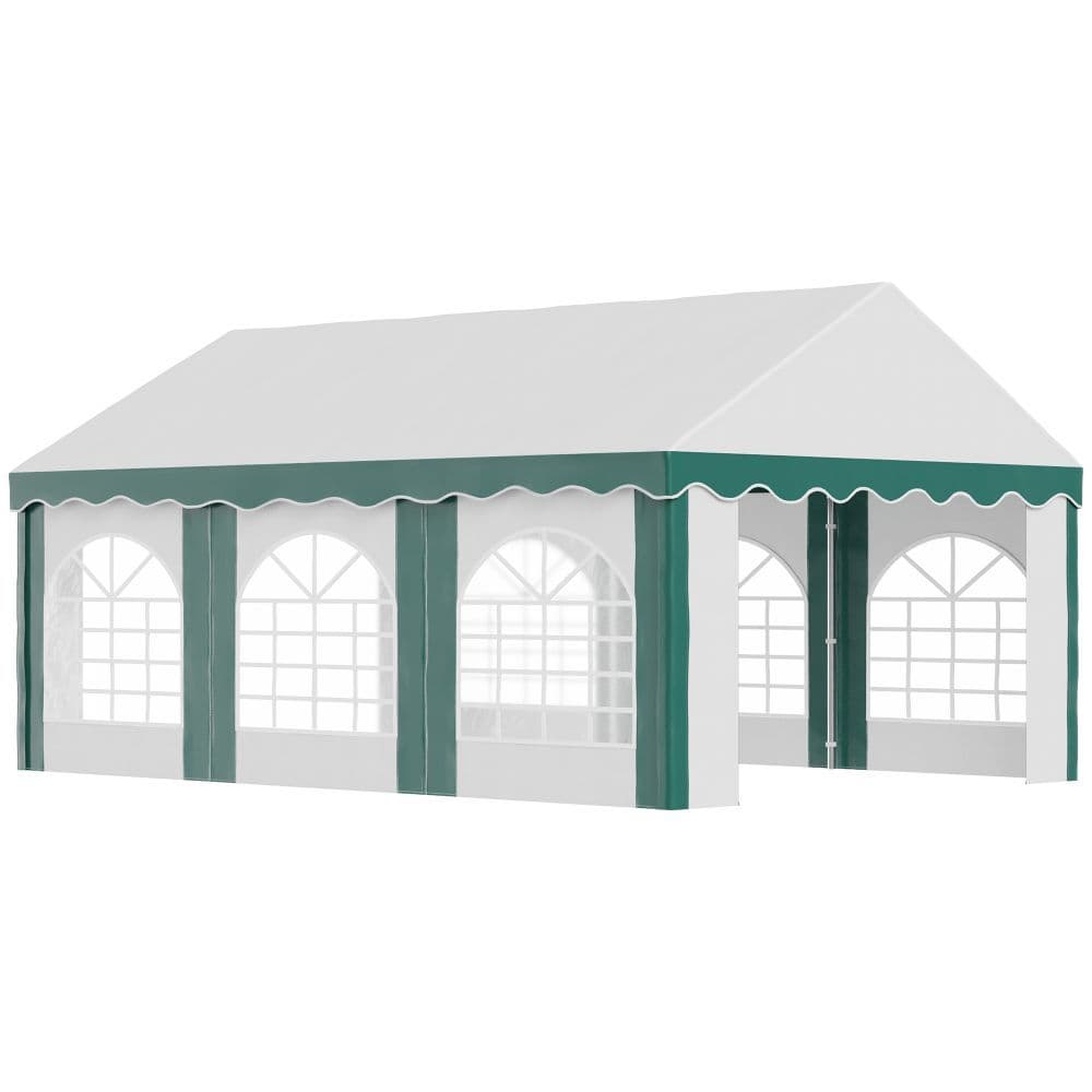 image-6 x 4m Marquee Gazebo, Party Tent with Double Doors for Wedding and Events