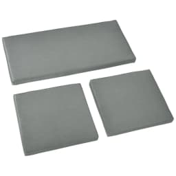 image-3 Piece Outdoor Cushion Pad Set for Garden Furniture Cushions, Dark Grey