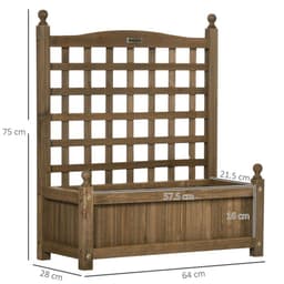 image-Garden Planters with Trellis for Climbing Vines Indoor Outdoor Brown