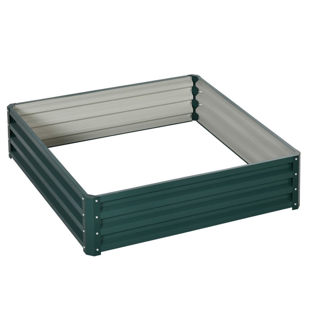 image-Raised Garden Bed Gardner Frame Outdoor Planter Kit Flower Vegetables Green
