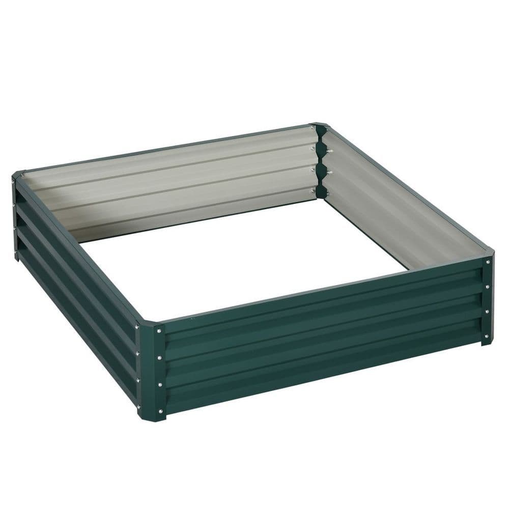 image-Raised Garden Bed Gardner Frame Outdoor Planter Kit Flower Vegetables Green