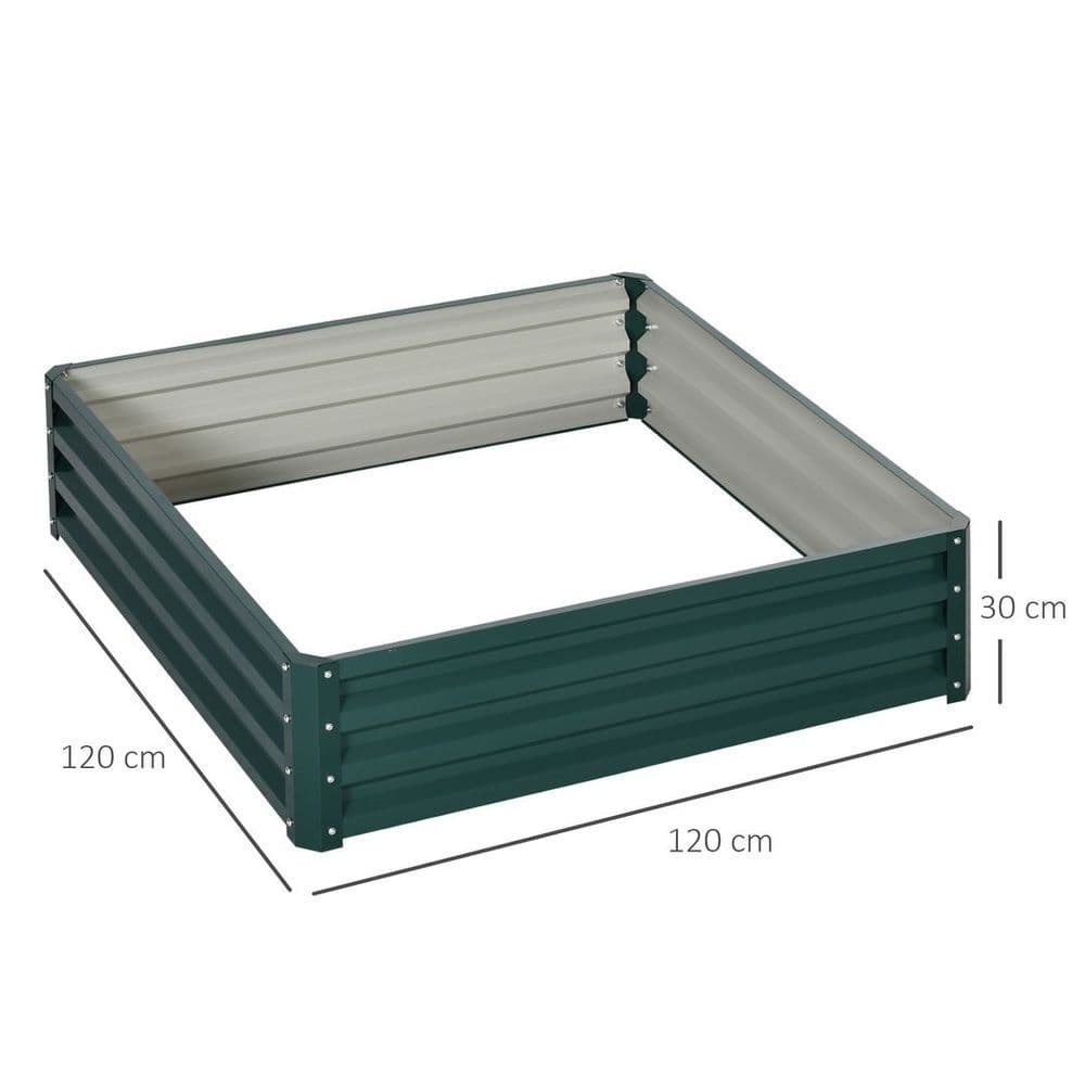 image-Raised Garden Bed Gardner Frame Outdoor Planter Kit Flower Vegetables Green