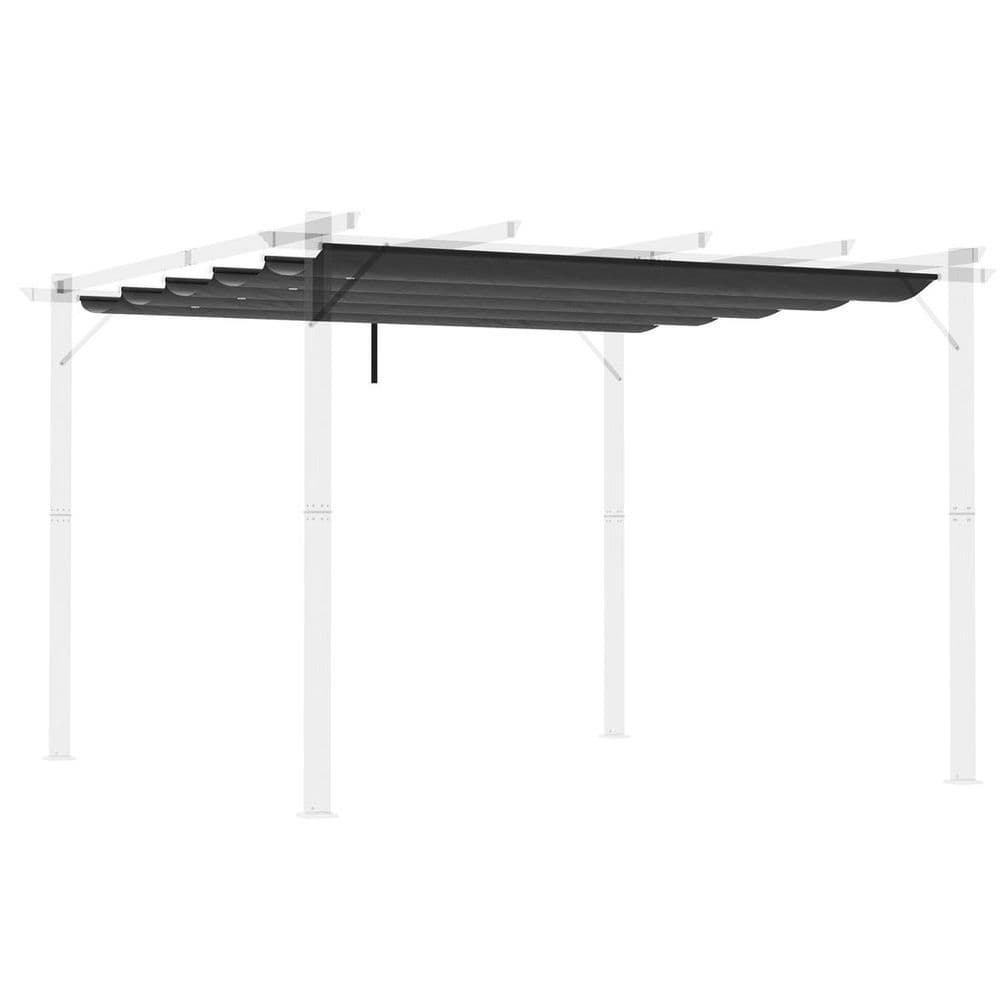 image-Pergola Shade Cover for 3 x 3m Pergola, Replacement Canopy Fabric Only, Grey