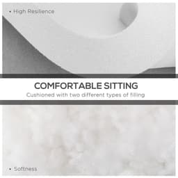 image-40 x 40cm Garden Seat Cushion with Ties Replacement Dining Chair Seat Pad, Cream
