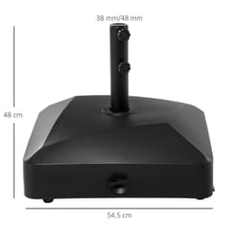 image-Garden Parasol Base Outdoor Market Umbrella Stand 43kg Water or 60kg Sand Filled