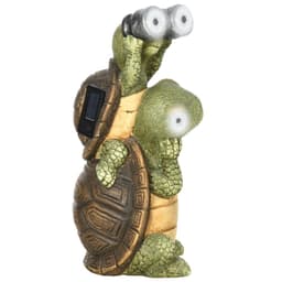 image-Vivid 2 Tortoises Sculpture Garden Statue with Solar LED Light Outdoor Ornament
