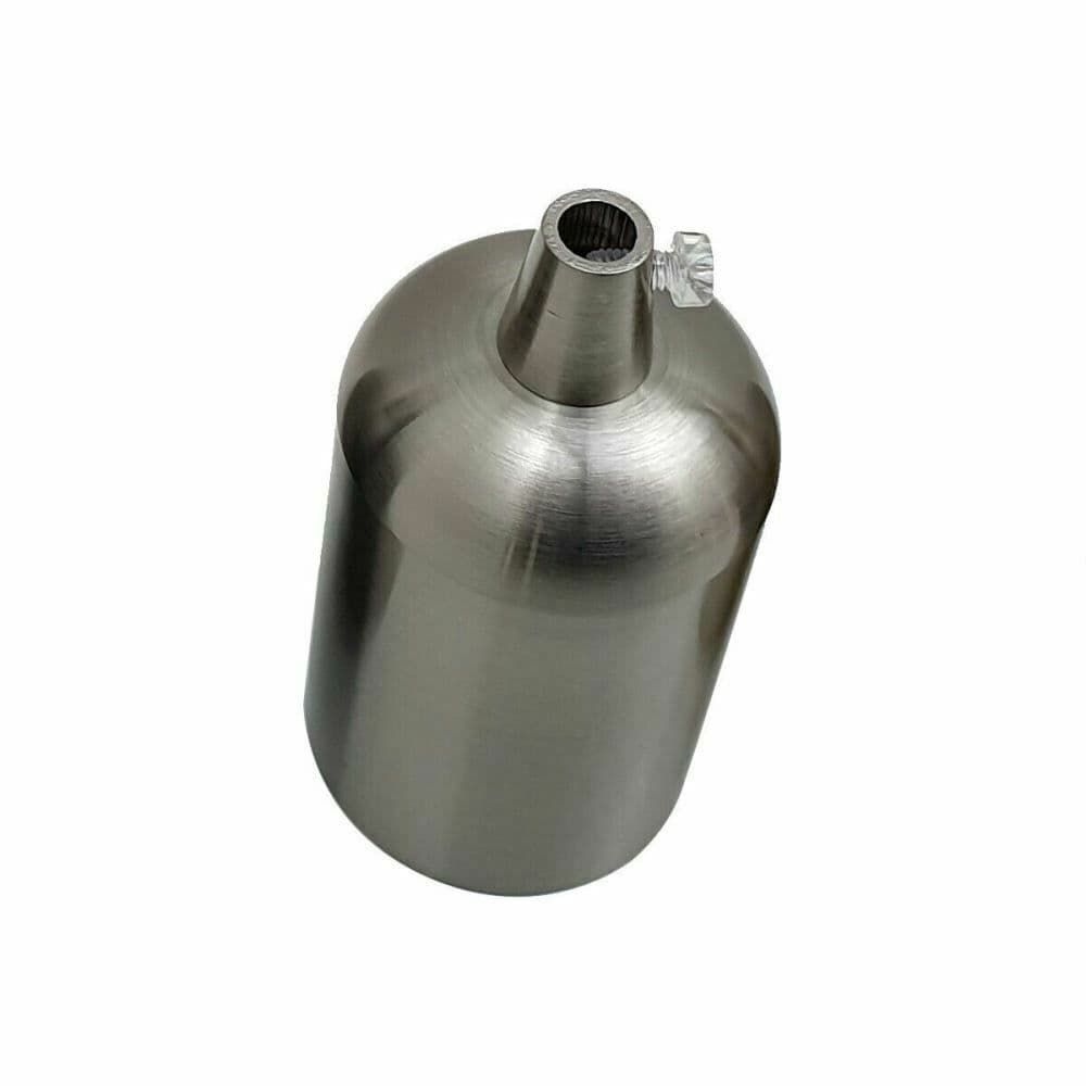 image-Smooth Holder Satin Nickel retro antique vintage lamp holder~2725